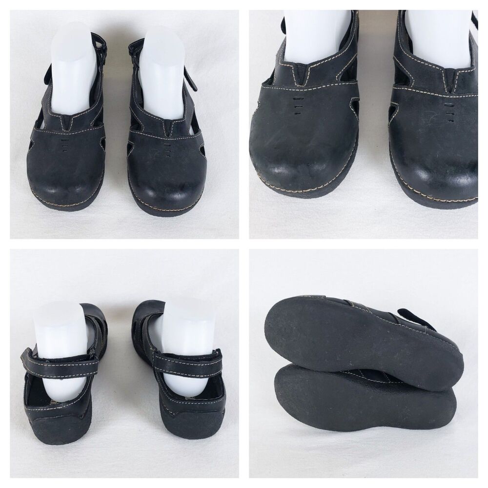 Duluth Trading Andina Sandals Womens 8.5 Black Leather Ankle Strap Comfort Gorp - Picture 2 of 8